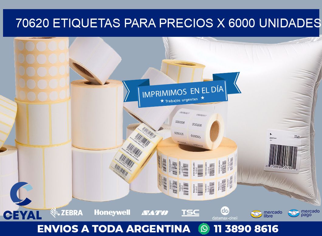 70620 ETIQUETAS PARA PRECIOS X 6000 UNIDADES