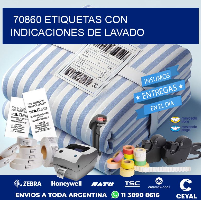 70860 ETIQUETAS CON INDICACIONES DE LAVADO