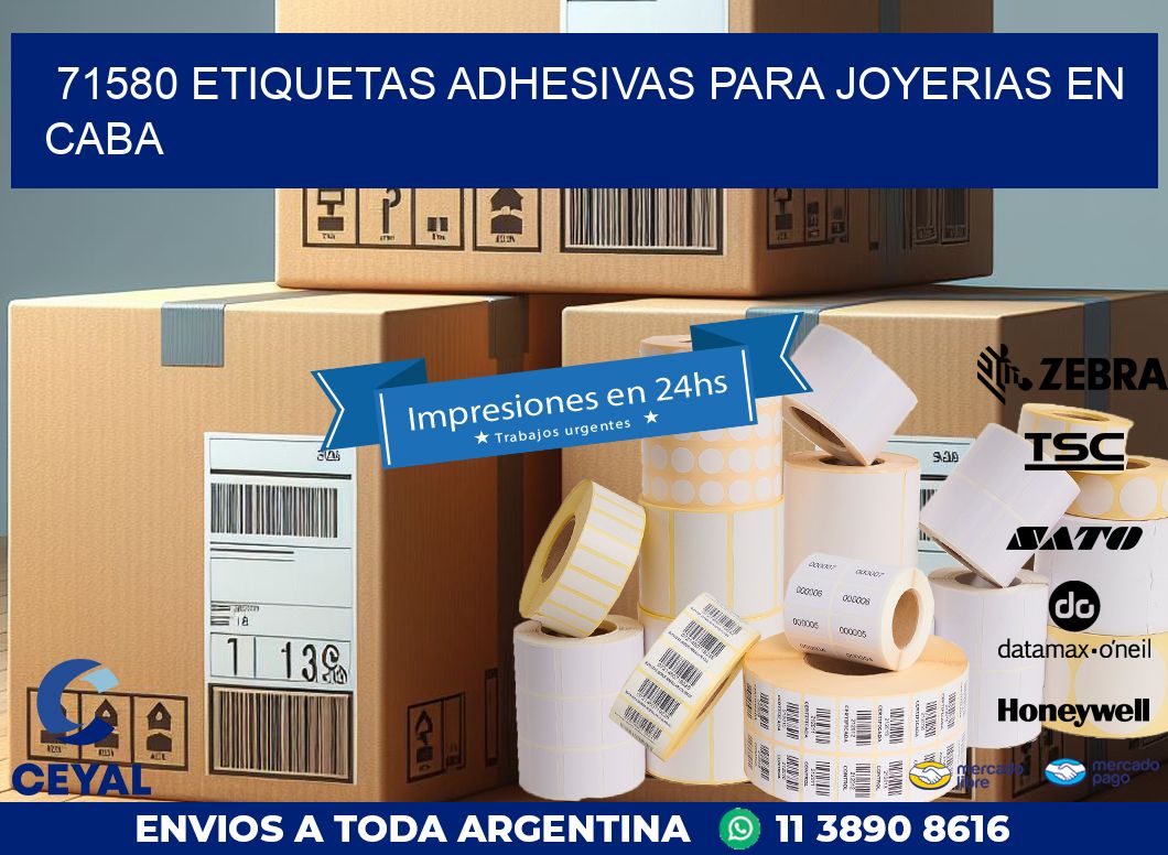 71580 ETIQUETAS ADHESIVAS PARA JOYERIAS EN CABA