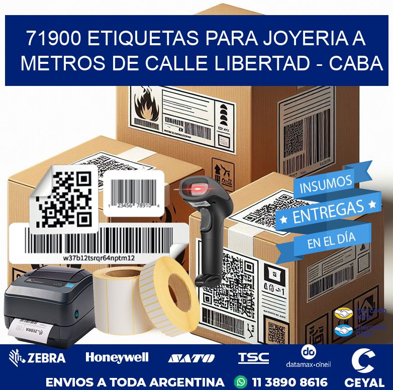 71900 ETIQUETAS PARA JOYERIA A METROS DE CALLE LIBERTAD - CABA