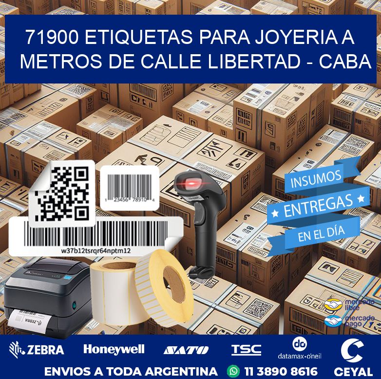 71900 ETIQUETAS PARA JOYERIA A METROS DE CALLE LIBERTAD – CABA