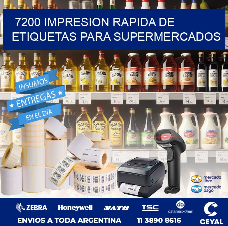 7200 IMPRESION RAPIDA DE ETIQUETAS PARA SUPERMERCADOS