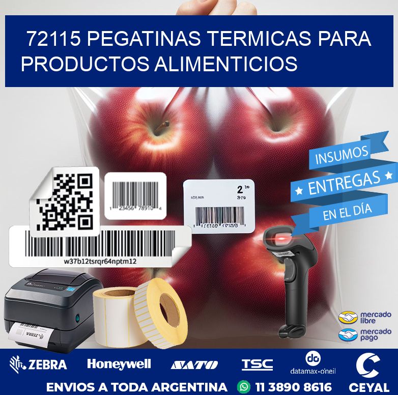 72115 PEGATINAS TERMICAS PARA PRODUCTOS ALIMENTICIOS
