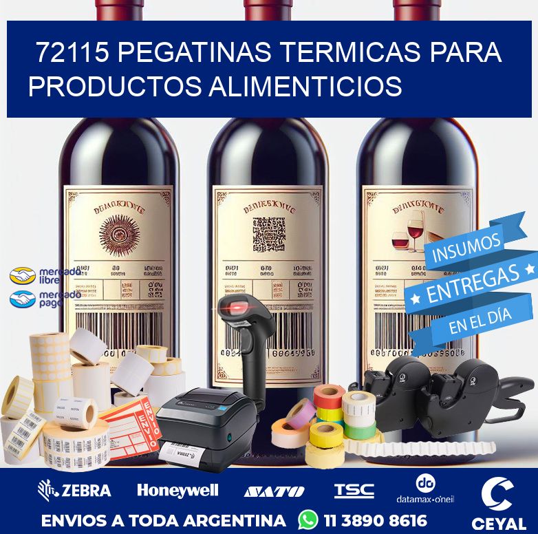 72115 PEGATINAS TERMICAS PARA PRODUCTOS ALIMENTICIOS