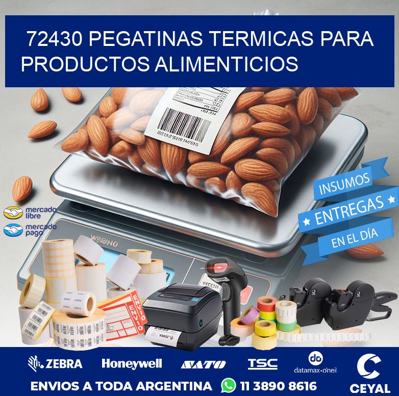 72430 PEGATINAS TERMICAS PARA PRODUCTOS ALIMENTICIOS