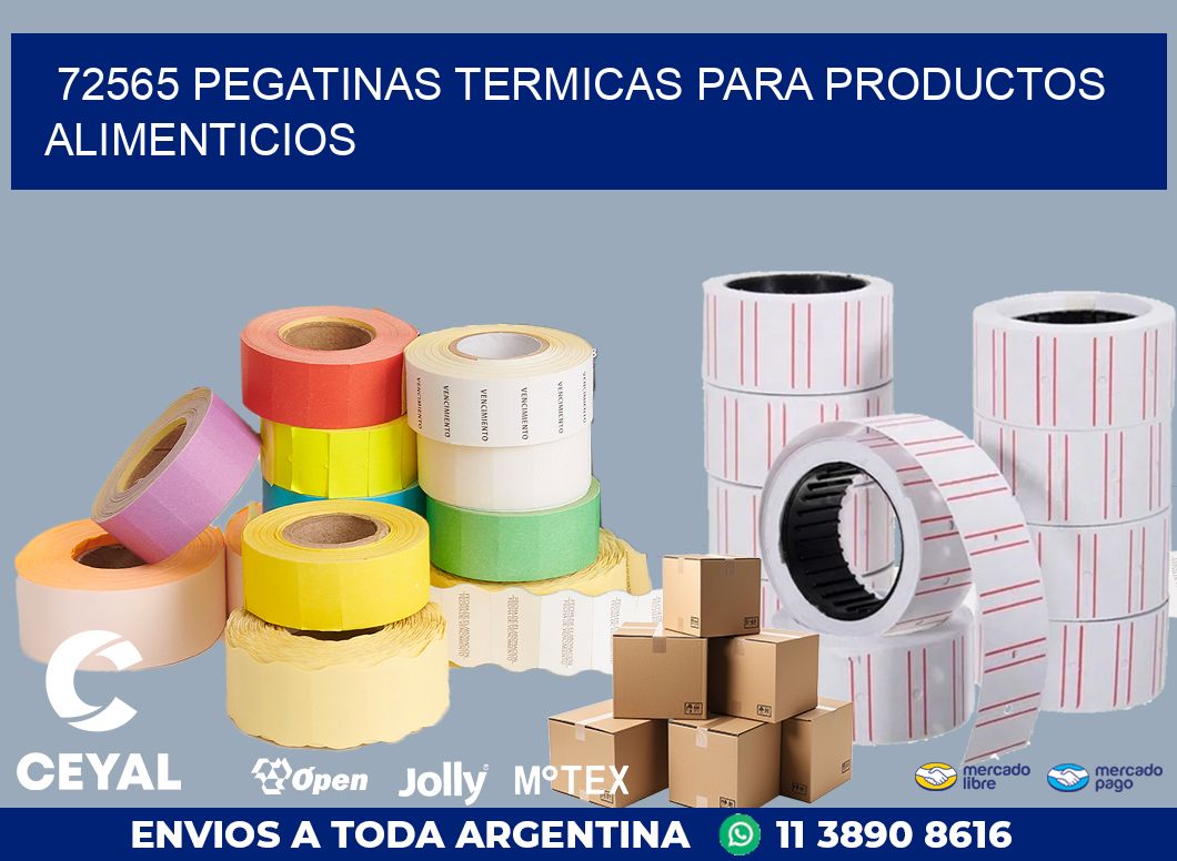 72565 PEGATINAS TERMICAS PARA PRODUCTOS ALIMENTICIOS