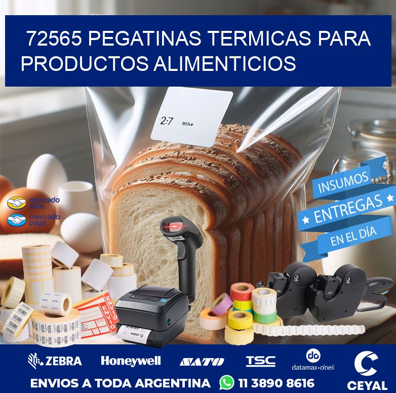 72565 PEGATINAS TERMICAS PARA PRODUCTOS ALIMENTICIOS