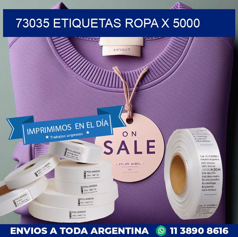 73035 ETIQUETAS ROPA X 5000