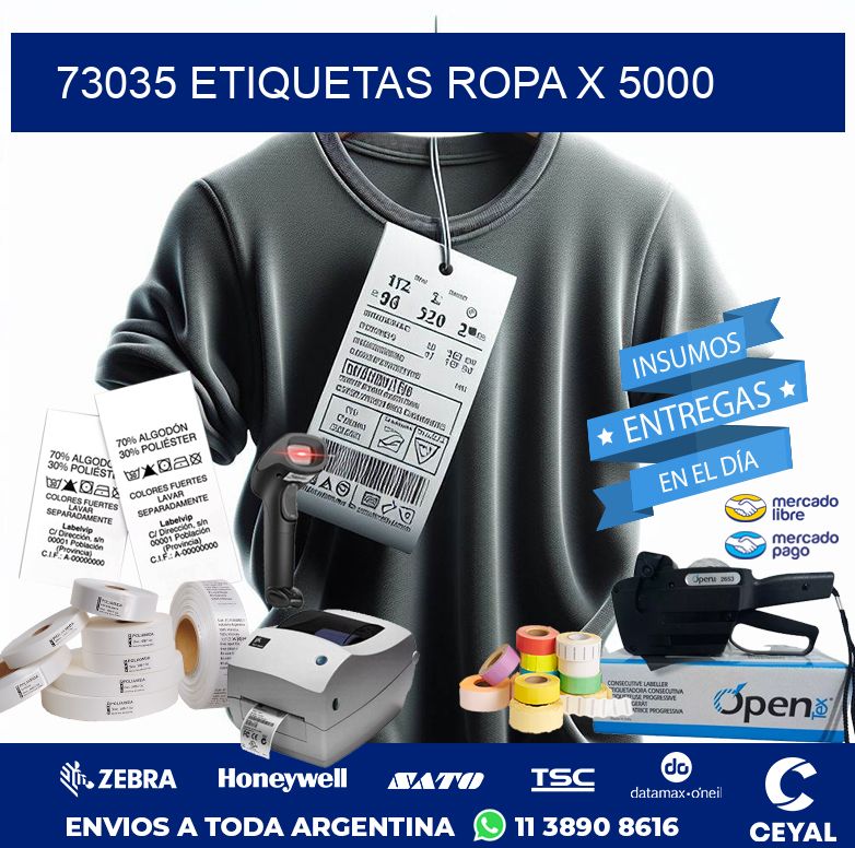 73035 ETIQUETAS ROPA X 5000