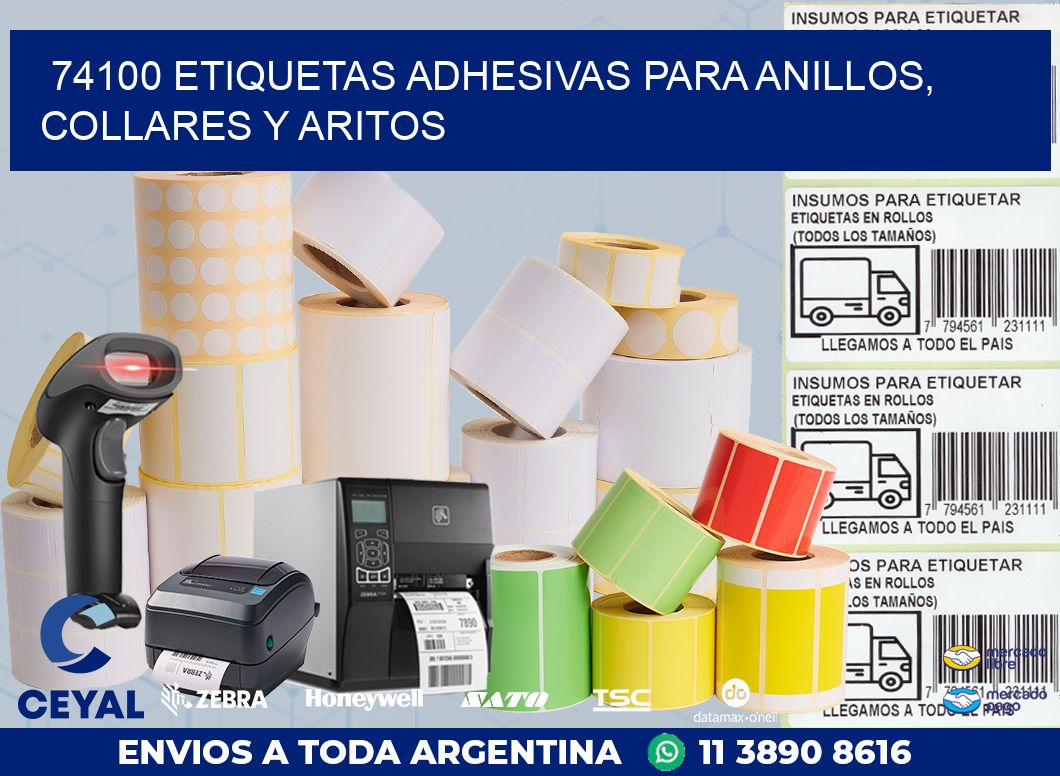 74100 ETIQUETAS ADHESIVAS PARA ANILLOS, COLLARES Y ARITOS