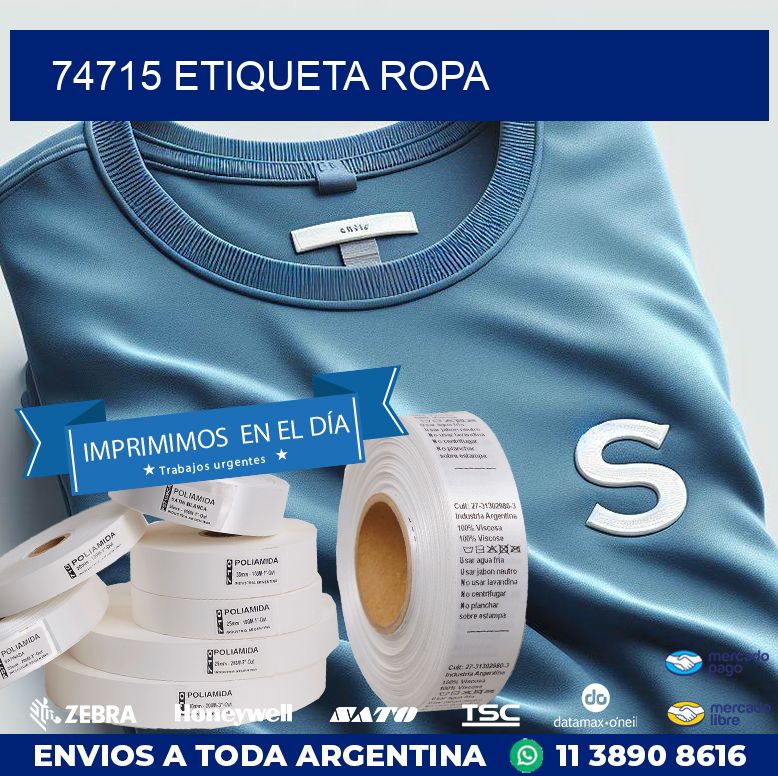 74715 ETIQUETA ROPA