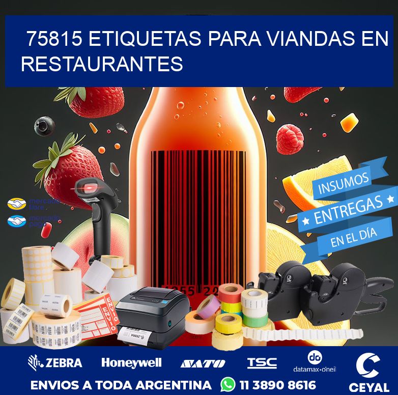 75815 ETIQUETAS PARA VIANDAS EN RESTAURANTES