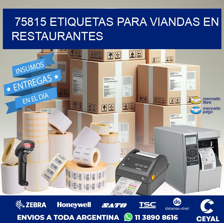 75815 ETIQUETAS PARA VIANDAS EN RESTAURANTES