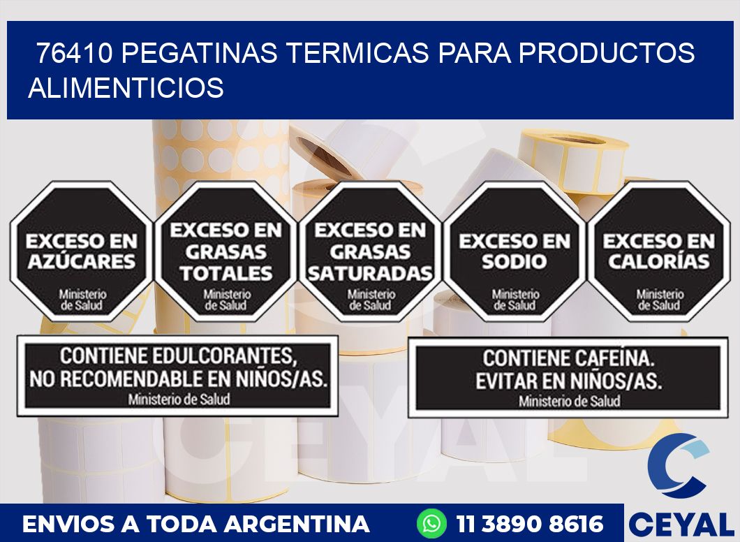 76410 PEGATINAS TERMICAS PARA PRODUCTOS ALIMENTICIOS