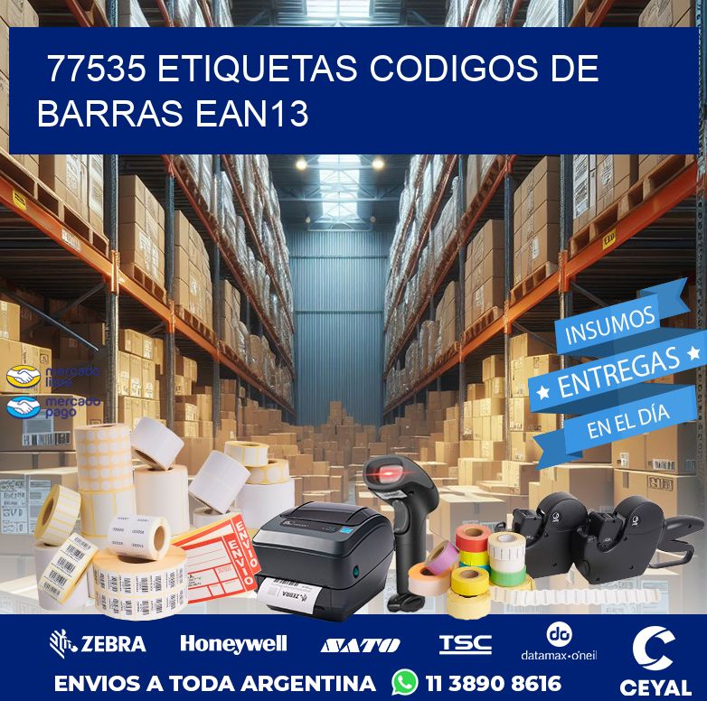 77535 ETIQUETAS CODIGOS DE BARRAS EAN13