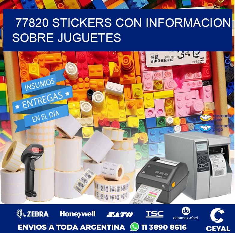 77820 STICKERS CON INFORMACION SOBRE JUGUETES