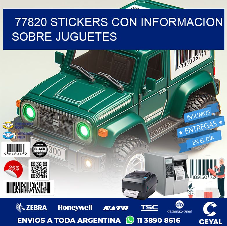 77820 STICKERS CON INFORMACION SOBRE JUGUETES