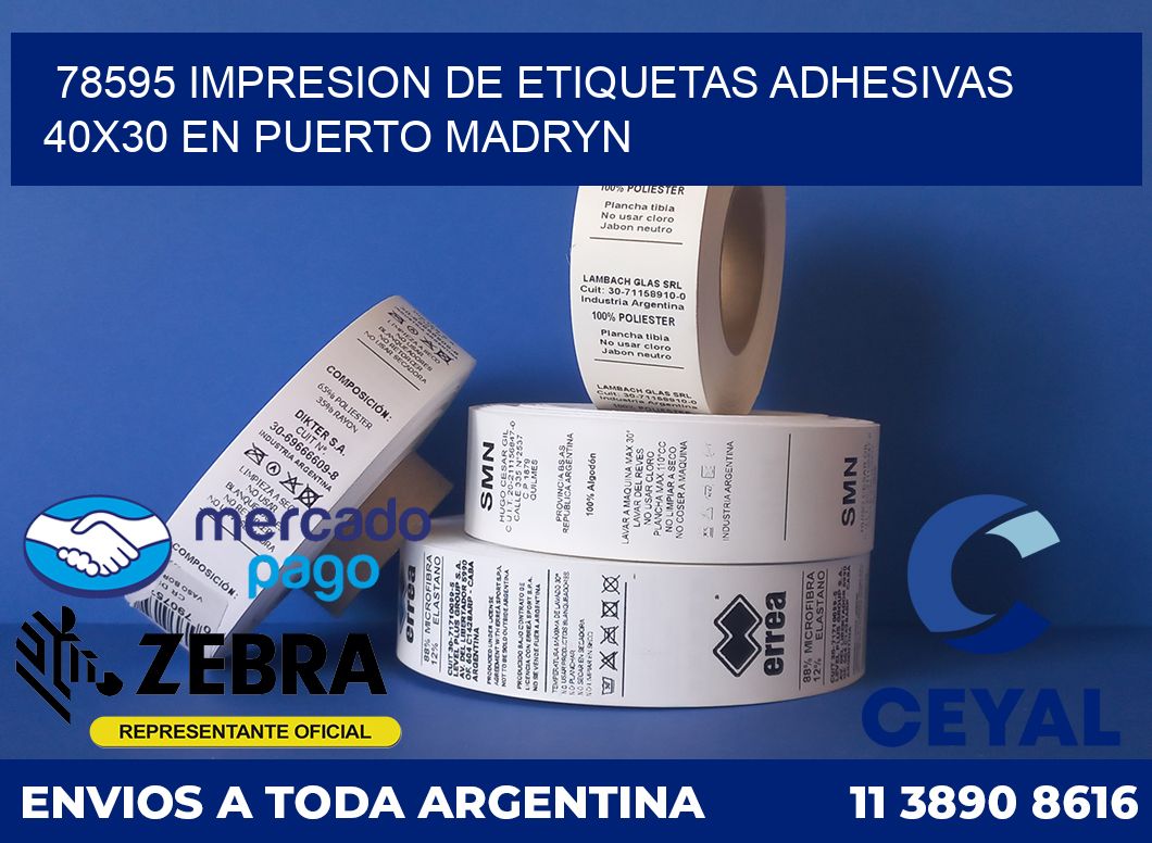 78595 IMPRESION DE ETIQUETAS ADHESIVAS 40X30 EN PUERTO MADRYN