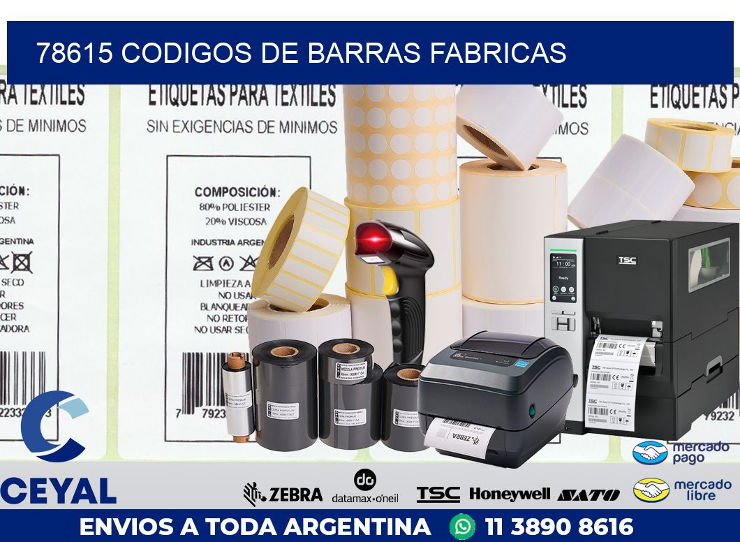 78615 CODIGOS DE BARRAS FABRICAS