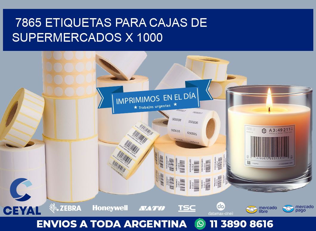 7865 ETIQUETAS PARA CAJAS DE SUPERMERCADOS X 1000