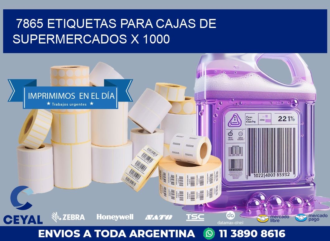7865 ETIQUETAS PARA CAJAS DE SUPERMERCADOS X 1000
