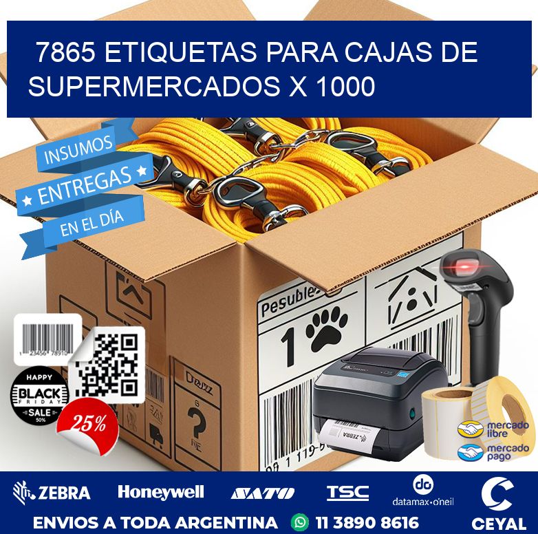 7865 ETIQUETAS PARA CAJAS DE SUPERMERCADOS X 1000