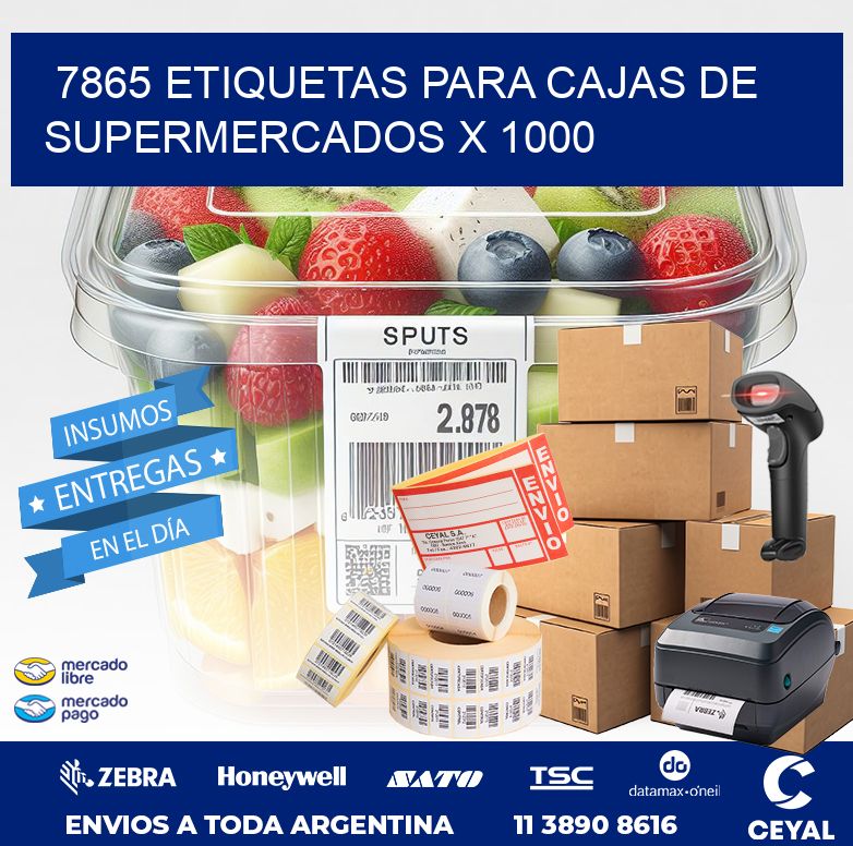 7865 ETIQUETAS PARA CAJAS DE SUPERMERCADOS X 1000