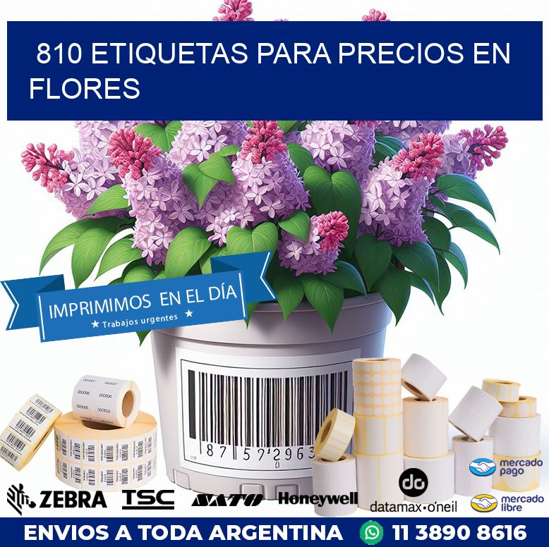 810 ETIQUETAS PARA PRECIOS EN FLORES