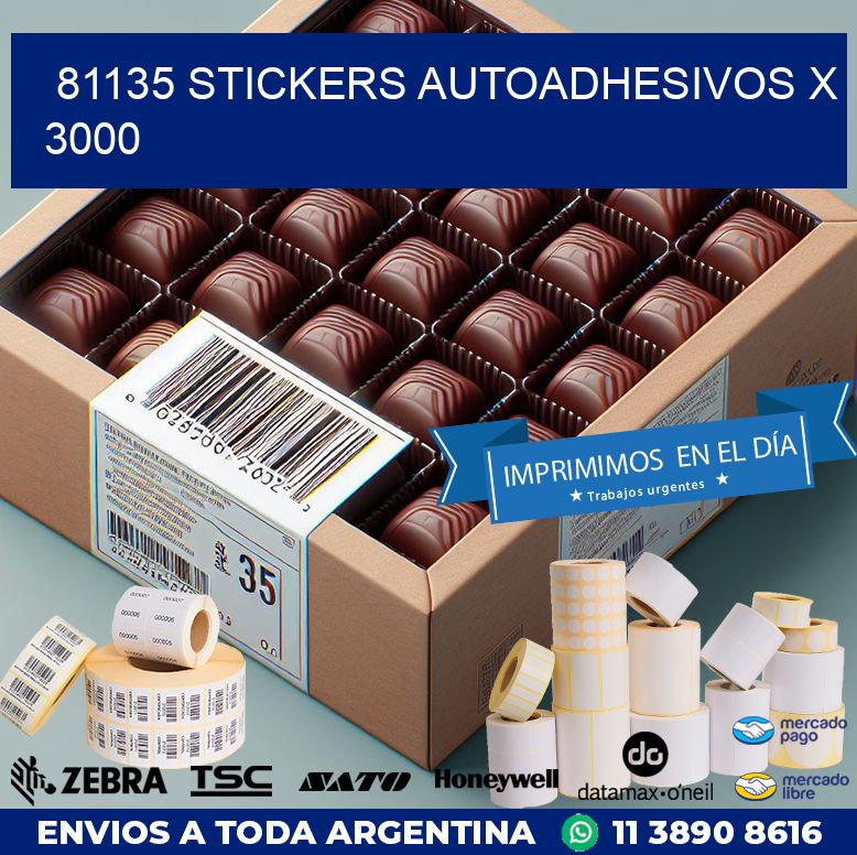 81135 STICKERS AUTOADHESIVOS X 3000