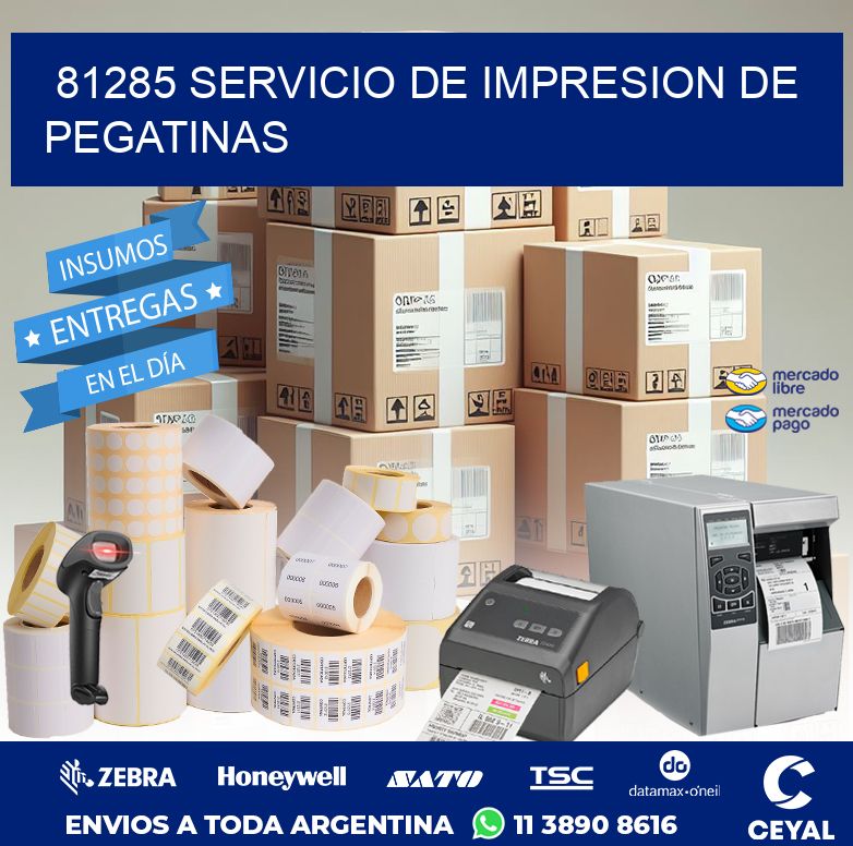 81285 SERVICIO DE IMPRESION DE PEGATINAS