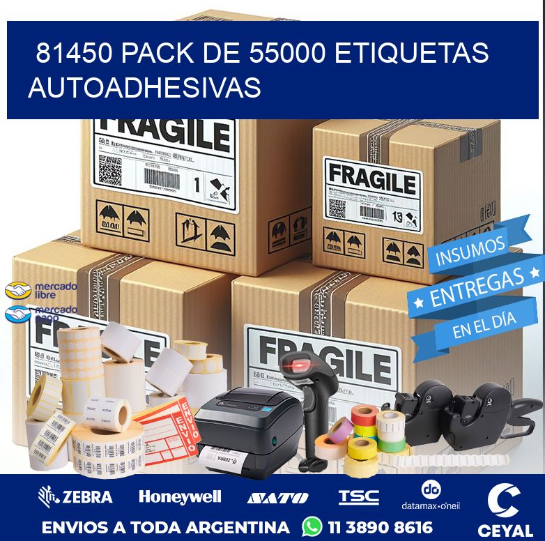 81450 PACK DE 55000 ETIQUETAS AUTOADHESIVAS