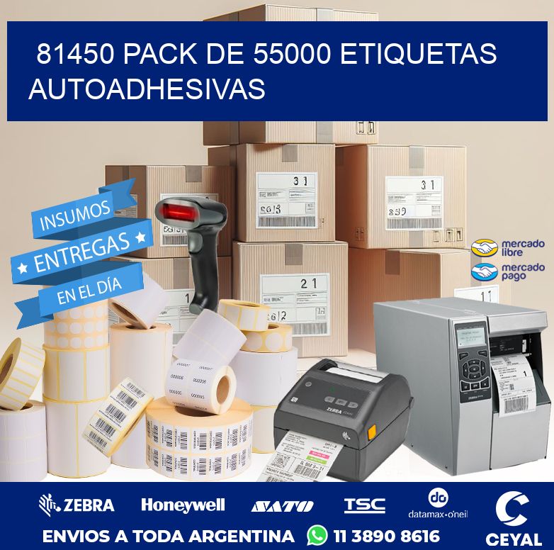 81450 PACK DE 55000 ETIQUETAS AUTOADHESIVAS