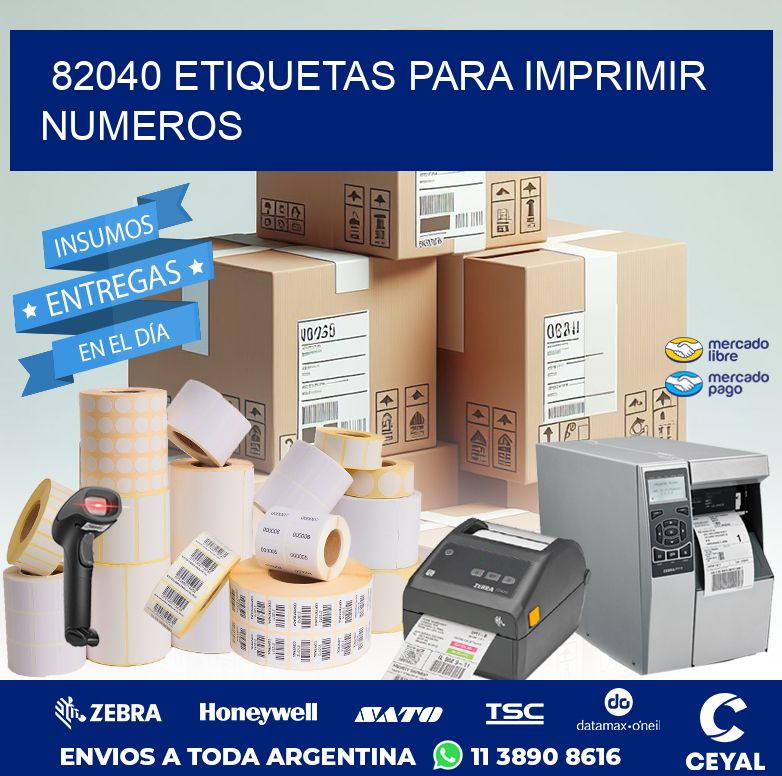 82040 ETIQUETAS PARA IMPRIMIR NUMEROS