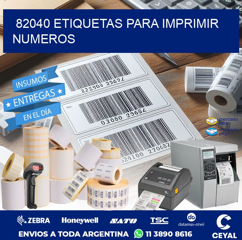 82040 ETIQUETAS PARA IMPRIMIR NUMEROS