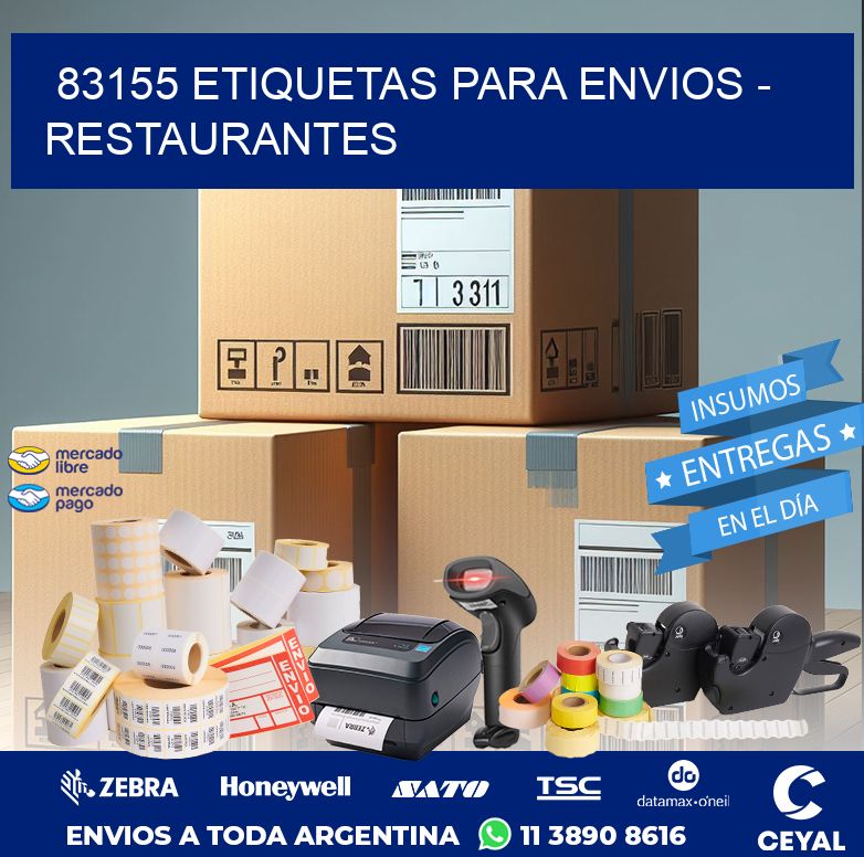 83155 ETIQUETAS PARA ENVIOS - RESTAURANTES