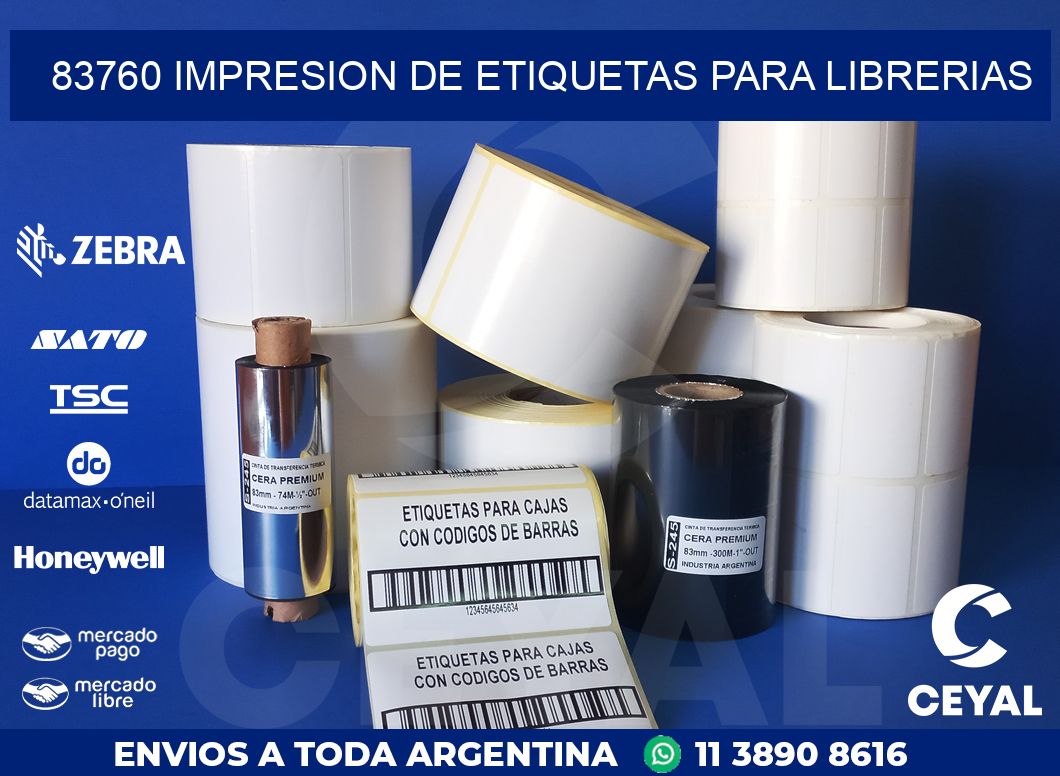 83760 IMPRESION DE ETIQUETAS PARA LIBRERIAS