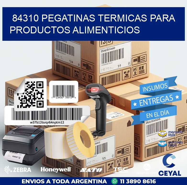 84310 PEGATINAS TERMICAS PARA PRODUCTOS ALIMENTICIOS