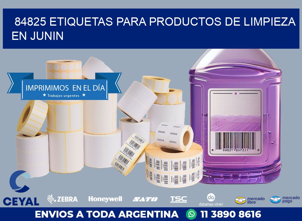 84825 ETIQUETAS PARA PRODUCTOS DE LIMPIEZA EN JUNIN