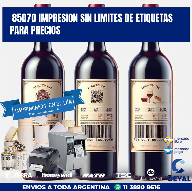85070 IMPRESION SIN LIMITES DE ETIQUETAS PARA PRECIOS