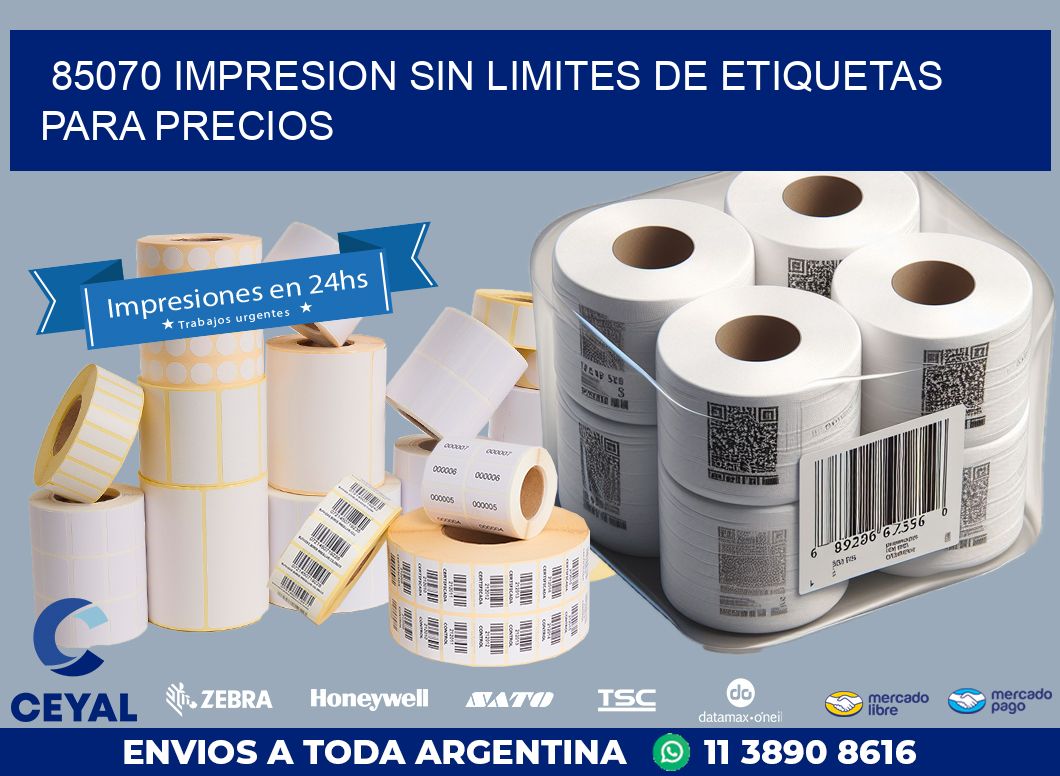 85070 IMPRESION SIN LIMITES DE ETIQUETAS PARA PRECIOS