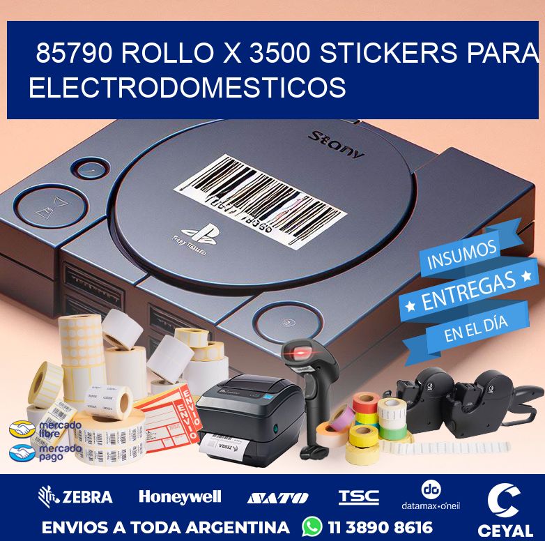 85790 ROLLO X 3500 STICKERS PARA ELECTRODOMESTICOS