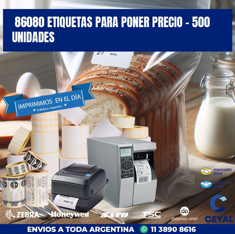 86080 ETIQUETAS PARA PONER PRECIO - 500 UNIDADES