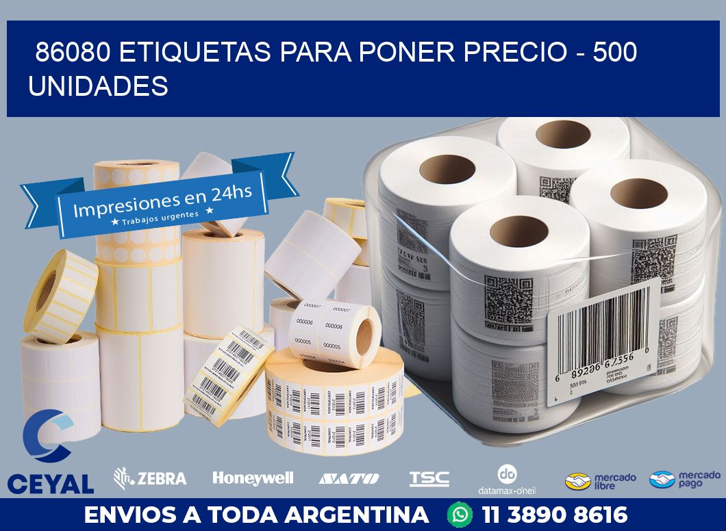 86080 ETIQUETAS PARA PONER PRECIO – 500 UNIDADES