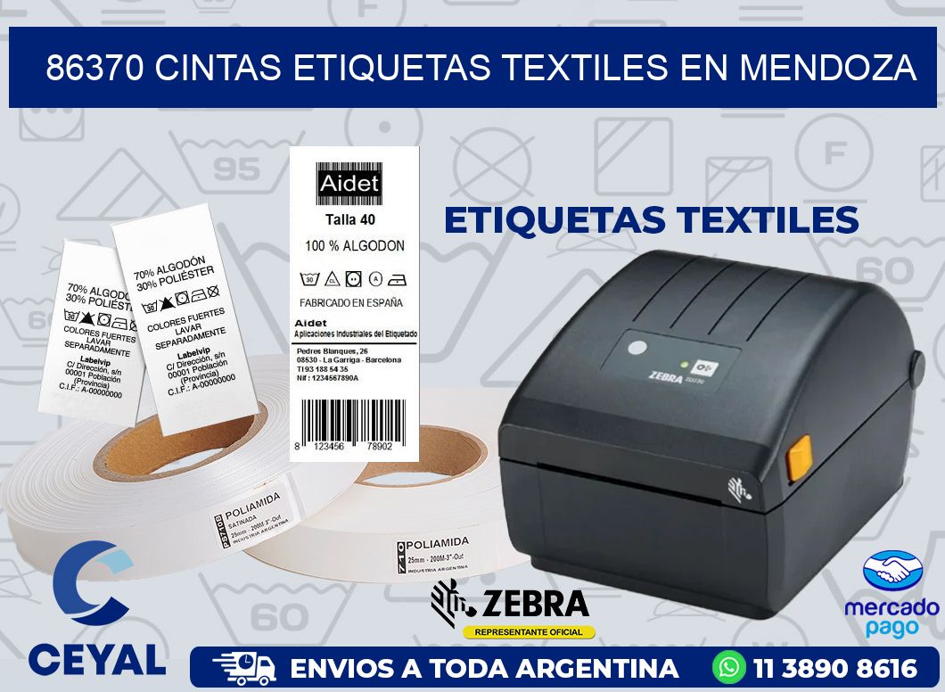 86370 CINTAS ETIQUETAS TEXTILES EN MENDOZA