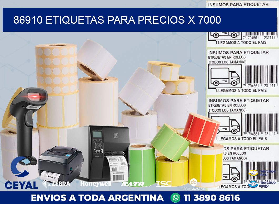86910 ETIQUETAS PARA PRECIOS X 7000