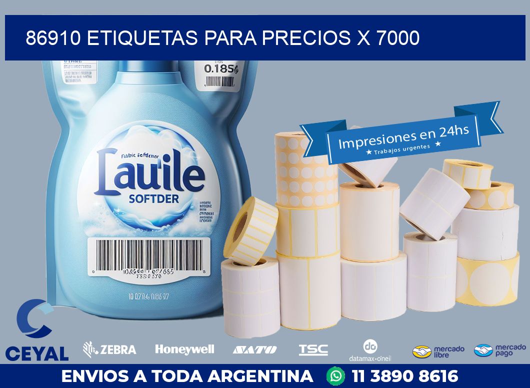 86910 ETIQUETAS PARA PRECIOS X 7000