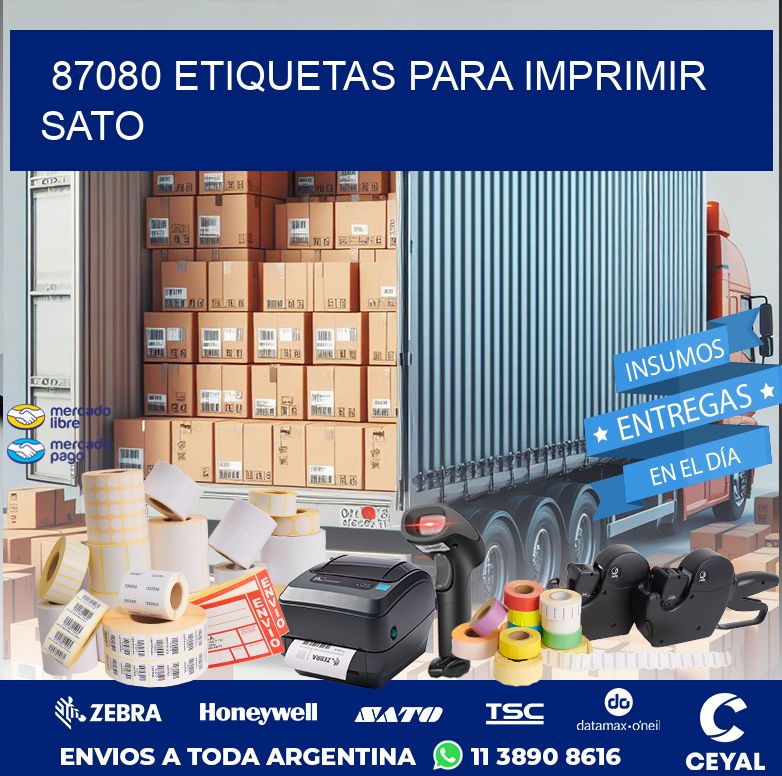 87080 ETIQUETAS PARA IMPRIMIR SATO