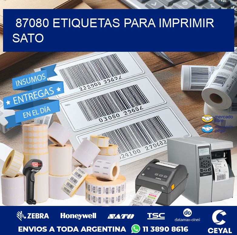 87080 ETIQUETAS PARA IMPRIMIR SATO