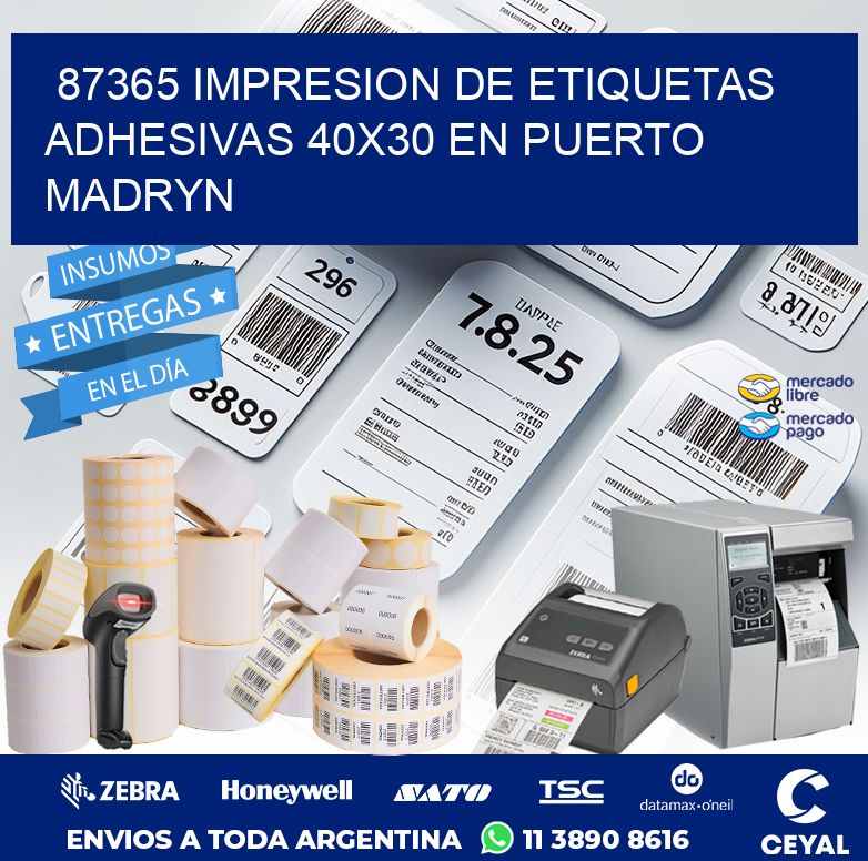 87365 IMPRESION DE ETIQUETAS ADHESIVAS 40X30 EN PUERTO MADRYN