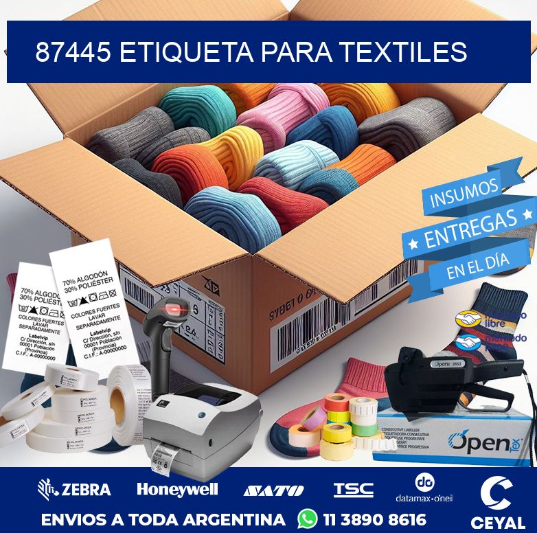87445 ETIQUETA PARA TEXTILES